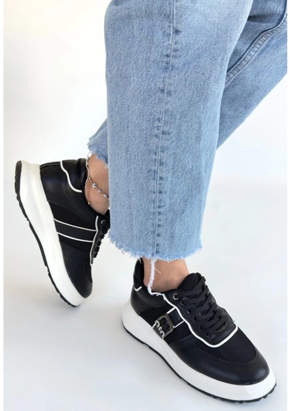 Tanwe Siyah Cilt Bağcıklı Spor Ayakkabı fiyatları