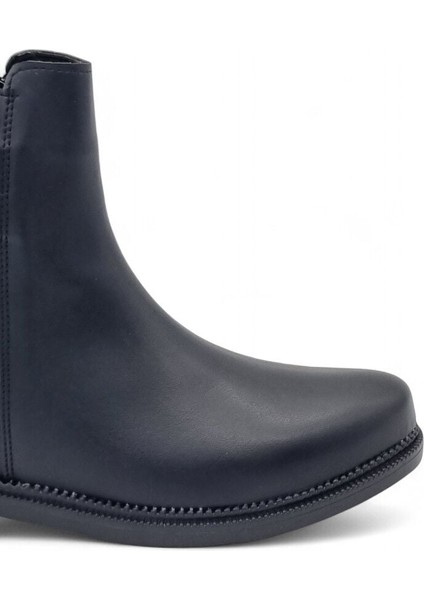 Kadın Alçak Taban Fermuarlı Çift Toka Detaylı Siyah Bot 39 - Siyah fırsatları