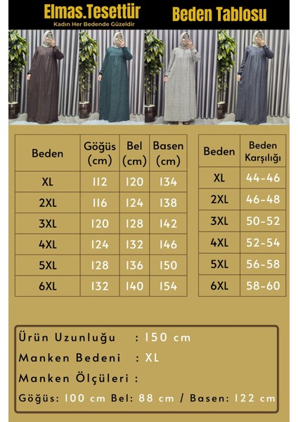 Kadın Tesettür Giyim Büyük Beden Çıtır Desen Tam Robalı Elbise modelleri
