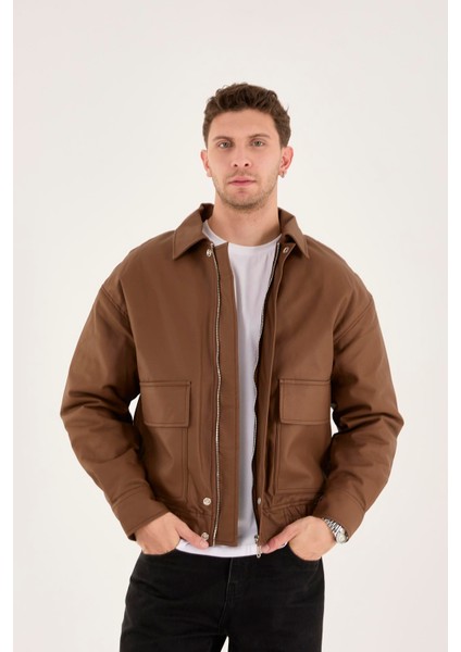 X-2014 Bel Lastikli Içi Kapitone Deri Mont