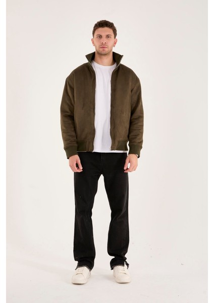 X-2021 Ribanalı Içi Kapitone Süet Mont