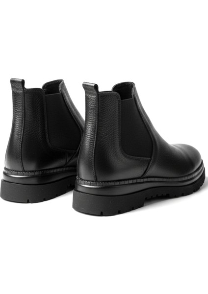 Hakiki Deri Siyah Chelsea Kışlık Lastikli Bot modelleri
