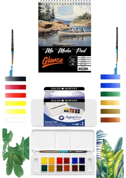 A5 200 gr Spr Mix Media Pad 20 Yp St. Aquafine Sulu Boya Seti 12'li Set