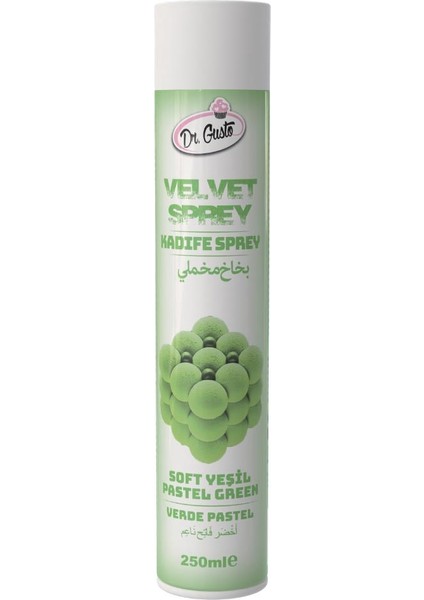 Kadife (Velvet) Sprey Gıda Boyası Soft Yeşil 250 ml