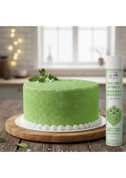 Kadife (Velvet) Sprey Gıda Boyası Soft Yeşil 250 ml modelleri