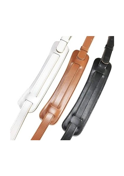 Deri ve Metal Toka Gitar Kayışı Ayarlanabilir Omuz Kemeri Vintage Gitar Askıları-Kahverengi fiyatları