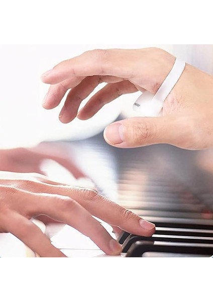 1 Çift Piyano Parmak Eğitmeni Topu, El Düzeltici, Piyano Hareketi Düzeltme Aleti, Yuvarlak Şekilli, Yarım Küre, Silikon Parmak Eğitmeni Yeni Başlayanlar Için, Beyaz indirimleri