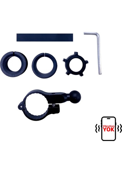 CT-M17 Telefon Tutucu Titreşim Özellikli Motosiklet Gidon Yatay Kullanım Su Geçirmez Üniversal indirimleri