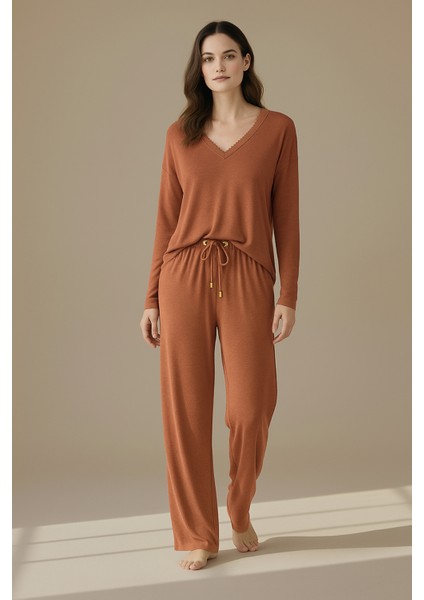 Kadın Uzun Kollu Üst Moka