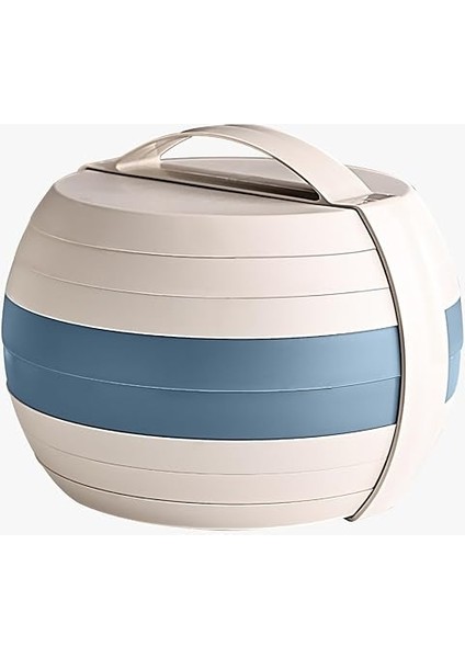 Küre Şeklinde 32 Parça Piknik ve Kamp Yemek Seti, 6 Kişilik, Mavi-Beyaz