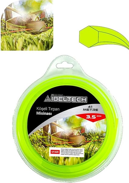 Germany Style 6 Köşe 3.5 mm 41 Metre Tırpan Misinası Sağlam Dayanıklı Misina