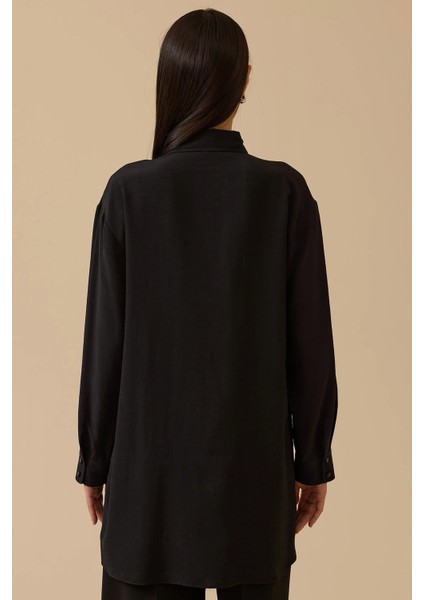 Kadın Bağlama Detaylı Taş Işlemeli Gömlek 1006 Siyah fırsatları