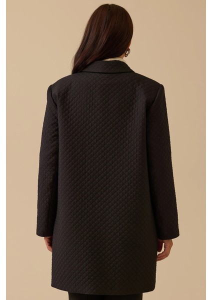 Kadın Büyük Beden Aksesuar Detaylı Kapitone Kap 4007 Siyah fırsatları