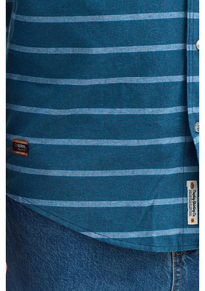 Kaşmir Karışımlı Dikey Çizgili Regular Fit Uzun Kollu Erkek Gömlek indirimleri