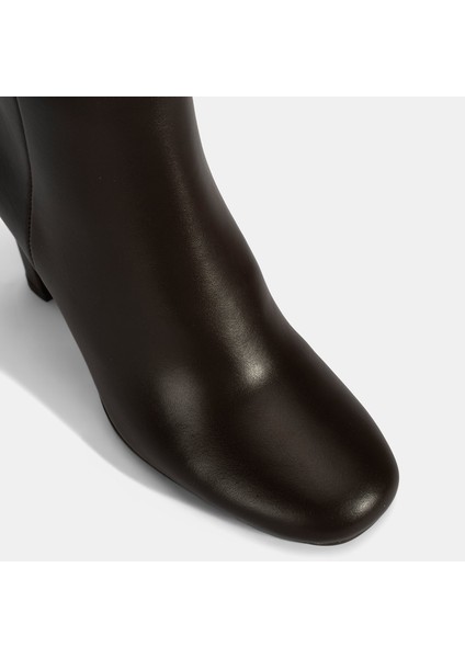 Kadın Kahve Topuklu Deri Bot indirimleri