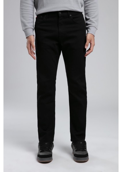 Ricky Yüksek Bel Düz Kesim Düz Paça Siyah Erkek Jean Pantolon fiyatları