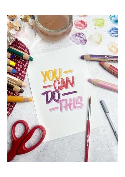 3'ü 1 Arada Arty - Renkli, Sulu ve Mum Tebeşiri - 6'lı Paket - Çeşitli Renkler ve Kalemtıraş modelleri