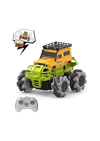 4x4 Offroad Uzaktan Kumandalı Akrobat Drift Arabası Offroad Jeep Araba 360° ve 45° Yatay Hareket Drift Atan Şarjlı Çılgın Araba (Turuncu) indirimleri
