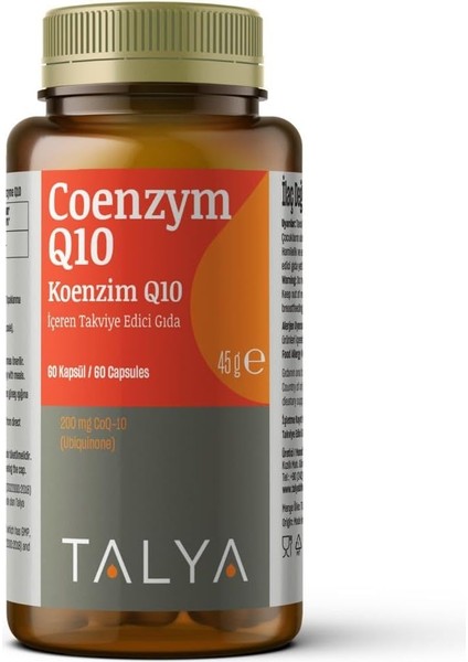 Talya Koenzim Q10 Içeren Takviye Edici Gıda fiyatları