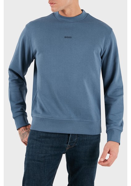 Pamuklu Logolu Relaxed Fit Bisiklet Yaka Sweat Erkek Sweat 50514541 495