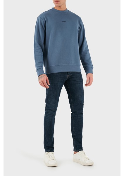 Pamuklu Logolu Relaxed Fit Bisiklet Yaka Sweat Erkek Sweat 50514541 495 fiyatları