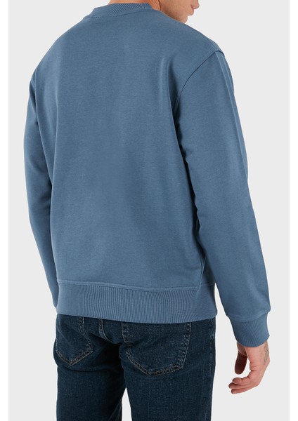 Pamuklu Logolu Relaxed Fit Bisiklet Yaka Sweat Erkek Sweat 50514541 495 modelleri