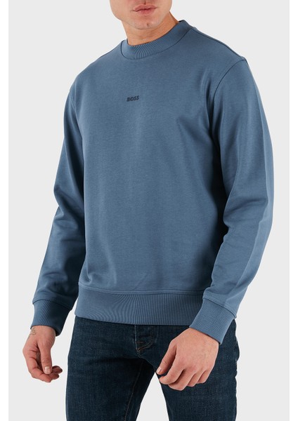 Pamuklu Logolu Relaxed Fit Bisiklet Yaka Sweat Erkek Sweat 50514541 495 indirimleri