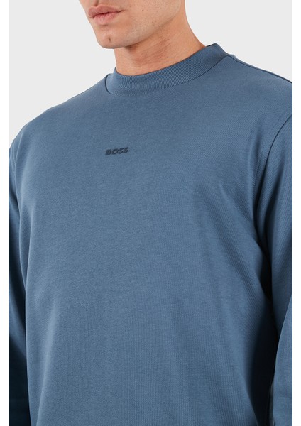 Pamuklu Logolu Relaxed Fit Bisiklet Yaka Sweat Erkek Sweat 50514541 495