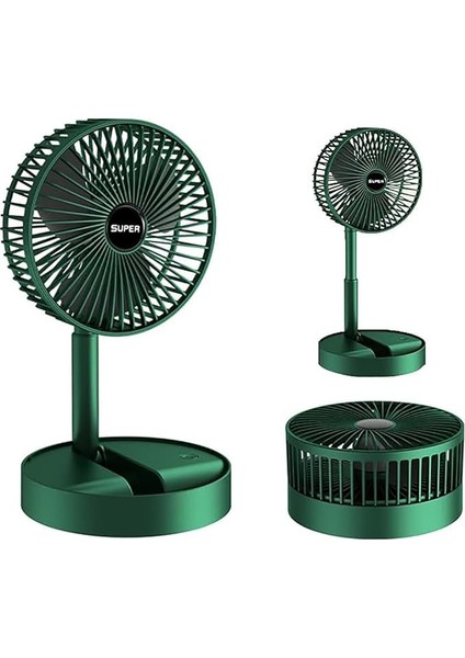 Masaüstü Vantilatör Şarjlı Vantilatör Yükselebilen Fan Soğutucu Fan Klima Serinletici 3 Kademeli Hız Ayarı Asorti Renk