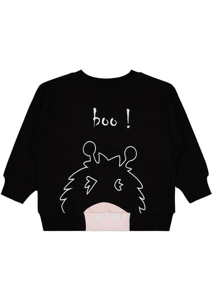 Boo Canavar Baskılı 2-5 Yaş Eşofman Takımı - Siyah 3-4 Yaş fiyatları