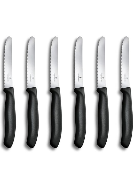 6.7833.6 Swissclassic Blisterli Siyah 6lı Domates Bıçağı