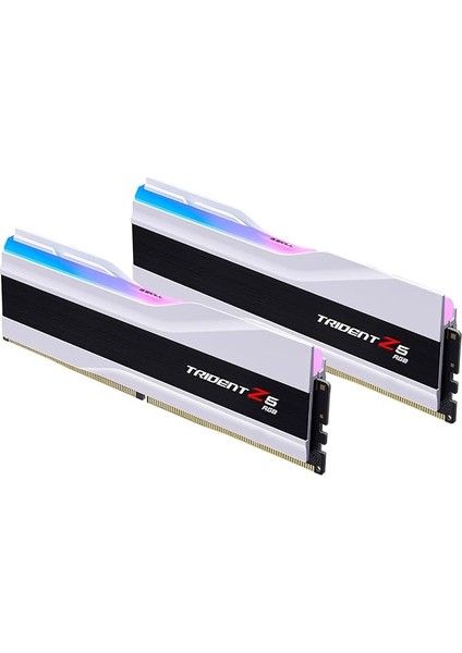 Trident Z5 Rgb Serisi Ddr5 Ram (Intel Xmp 3.0) 64GB (2X32GB) 6000MT/S CL30-40-40-96 1.40V Masaüstü Bilgisayar Belleği U-Dımm - Mat Beyaz (F5-6000J3040G32GX2-TZ5RW)