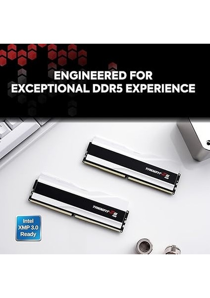 Trident Z5 Rgb Serisi Ddr5 Ram (Intel Xmp 3.0) 64GB (2X32GB) 6000MT/S CL30-40-40-96 1.40V Masaüstü Bilgisayar Belleği U-Dımm - Mat Beyaz (F5-6000J3040G32GX2-TZ5RW) fiyatları