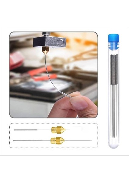 0.4mm Nozül Temizleme Iğnesi 10 Adet 3D Yazıcı Nozzle Printer Crelity Ender 3 Ender 3 Pro Ender 3 V2 indirimleri