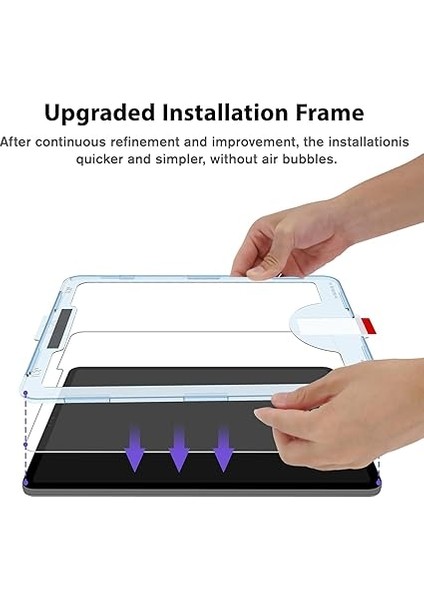 Tablet Ile Uyumlu Hizalama Aparatlı ve Takılırken Camın Altında Kesinlikle Toz Bırakmayan Darbelere Karşı Ekstra Güçlü Ekran Koruyucu Cam (Galaxy Tab A9 Plus X210) modelleri