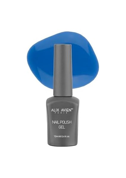 Alıx Avıen Deniz Mavi Kalıcı Oje 85-Yoğun Renk Veren Jel Oje 12 Ml-Nail Uv Gel Polish 85