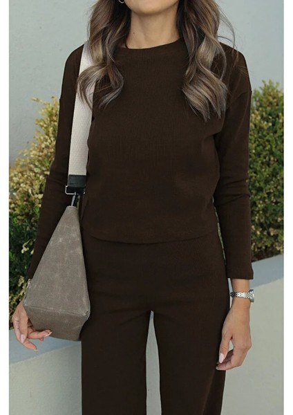 Kadın Fitilli Uzun Kollu Palazzo Paça Esnek Alt Üst Takım fiyatları