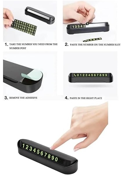 Xm Açılır Kapanabilir Numaratör Ön Torpido Üstü Telefon Numarası Göstergesi Araç Oto Aksesuarı fiyatları