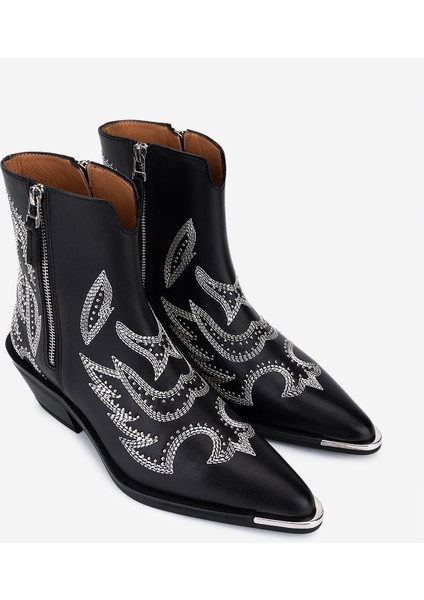 Kadın Hakiki Deri Siyah Western Bot 1072 9254 Bn Bot SK25-26 Sıyah Spr fiyatları