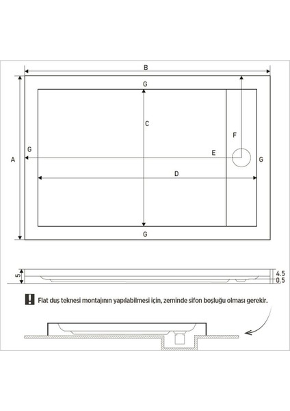 Drop Dikdörtgen Duş Teknesi, Flat fırsatları
