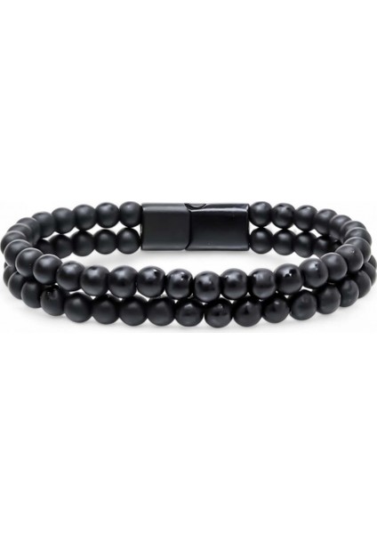 Çift Oniks Çelik Bileklik 9592B20D5