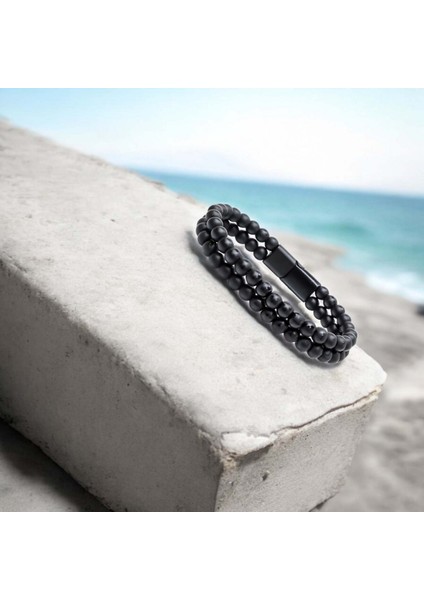 Çift Oniks Çelik Bileklik 9592B20D5 fırsatları