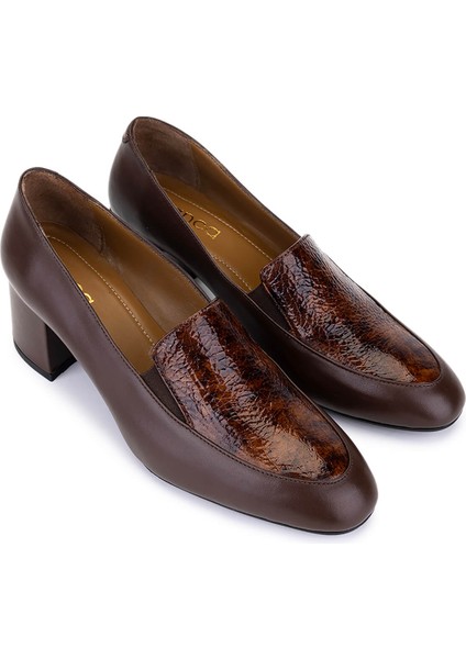 Kadın Hakiki Deri Kahverengi Klasik Ayakkabı 1135 06102 Bn Ayk SK25-26 Khv Dr/khv Krsk Dr fiyatları