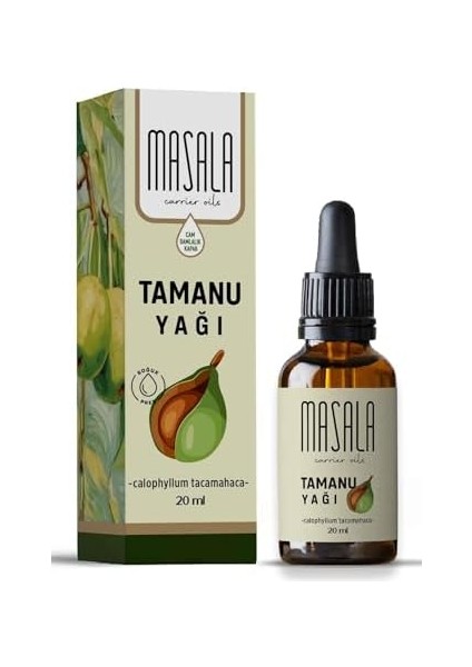Masala Tamanu Yağı 20 Ml. Soğuk Pres (Tamanu Carrier Oil)