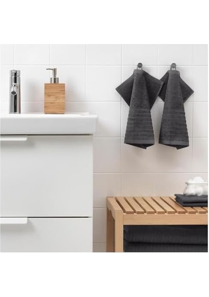 4 Adet El Havlusu, Koyu Gri Renk Meridyendukkan 30X30 cm Pamuk,4 Li El-Kurulama Havlu fiyatları