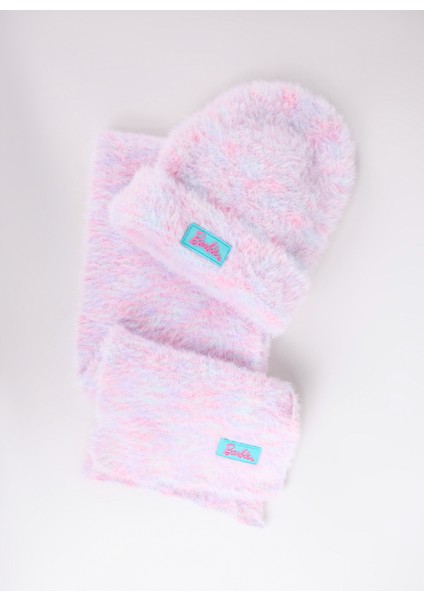 Çok Renkli Kız Çocuk Bere-Boyunluk Tk BRB5WG-SET6601