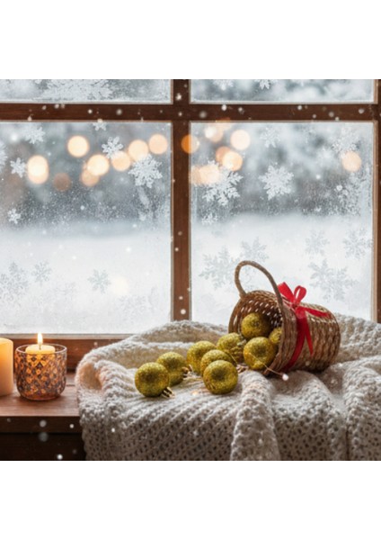 6’lı 4 cm Altın Yılbaşı Ağaç Süsü Seti – Parlak Noel Topu Dekorasyon