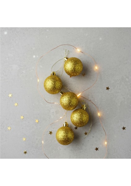 6’lı 4 cm Altın Yılbaşı Ağaç Süsü Seti – Parlak Noel Topu Dekorasyon fırsatları