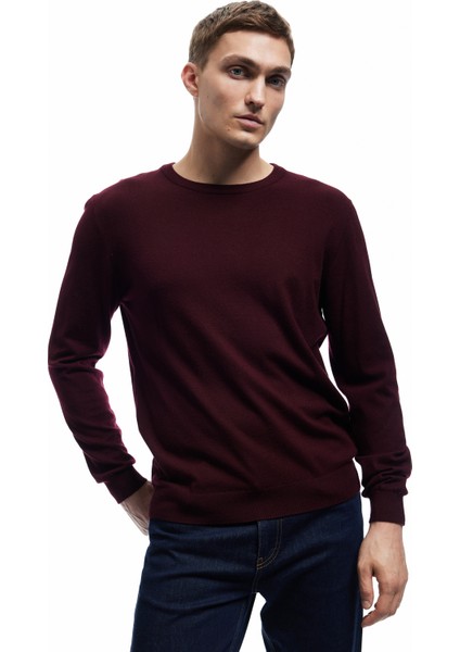 Uzun Kollu Bisiklet Yaka Basic Triko Kazak