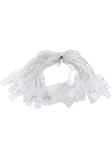 Bakır Renkli LED Işıklı Fotoğraf Asma Işık Süsleme Mandalları fiyatları